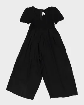 00s Black Palazzo Style Jumpsuit - S