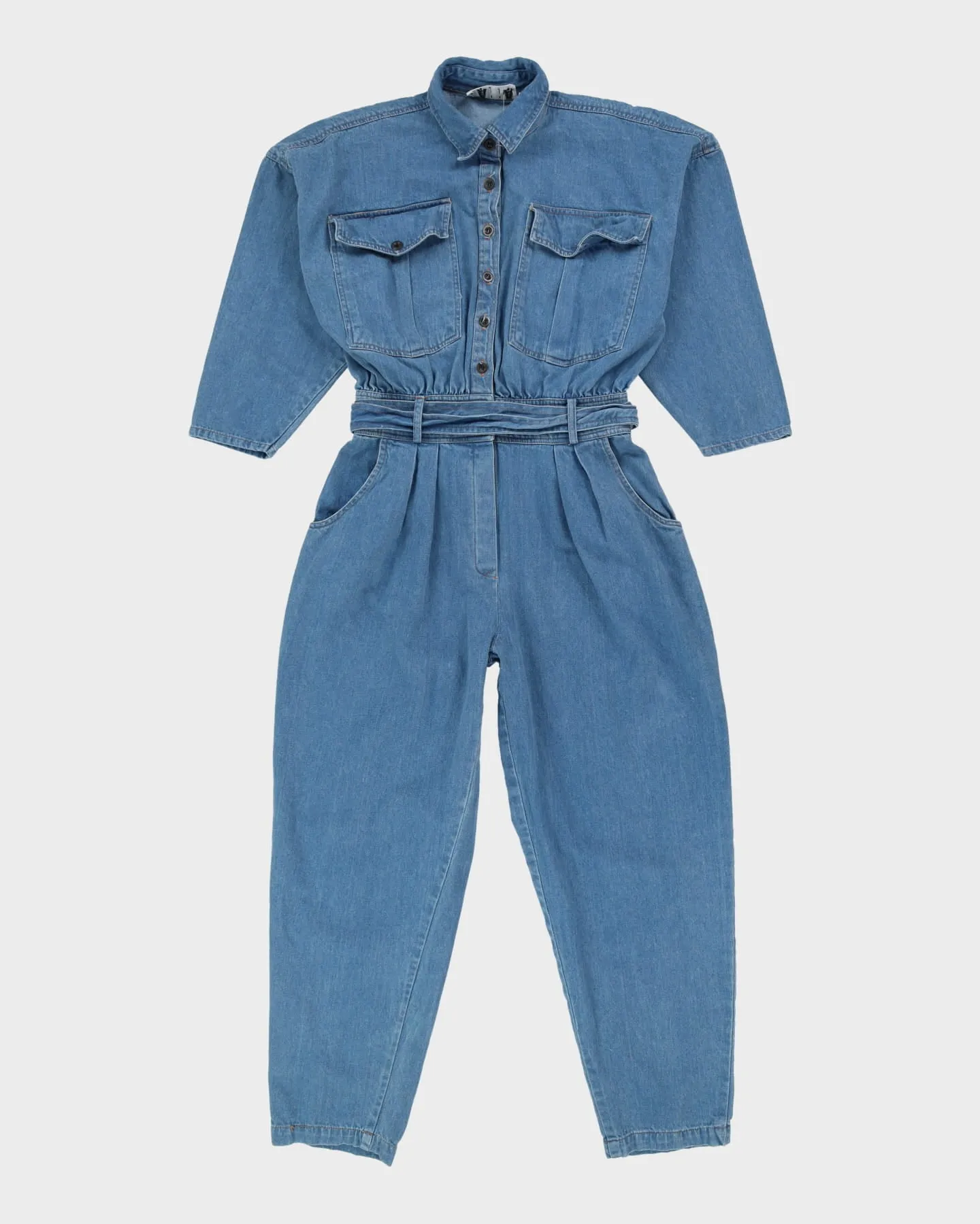 00s Blue Denim Jumpsuit - M / L