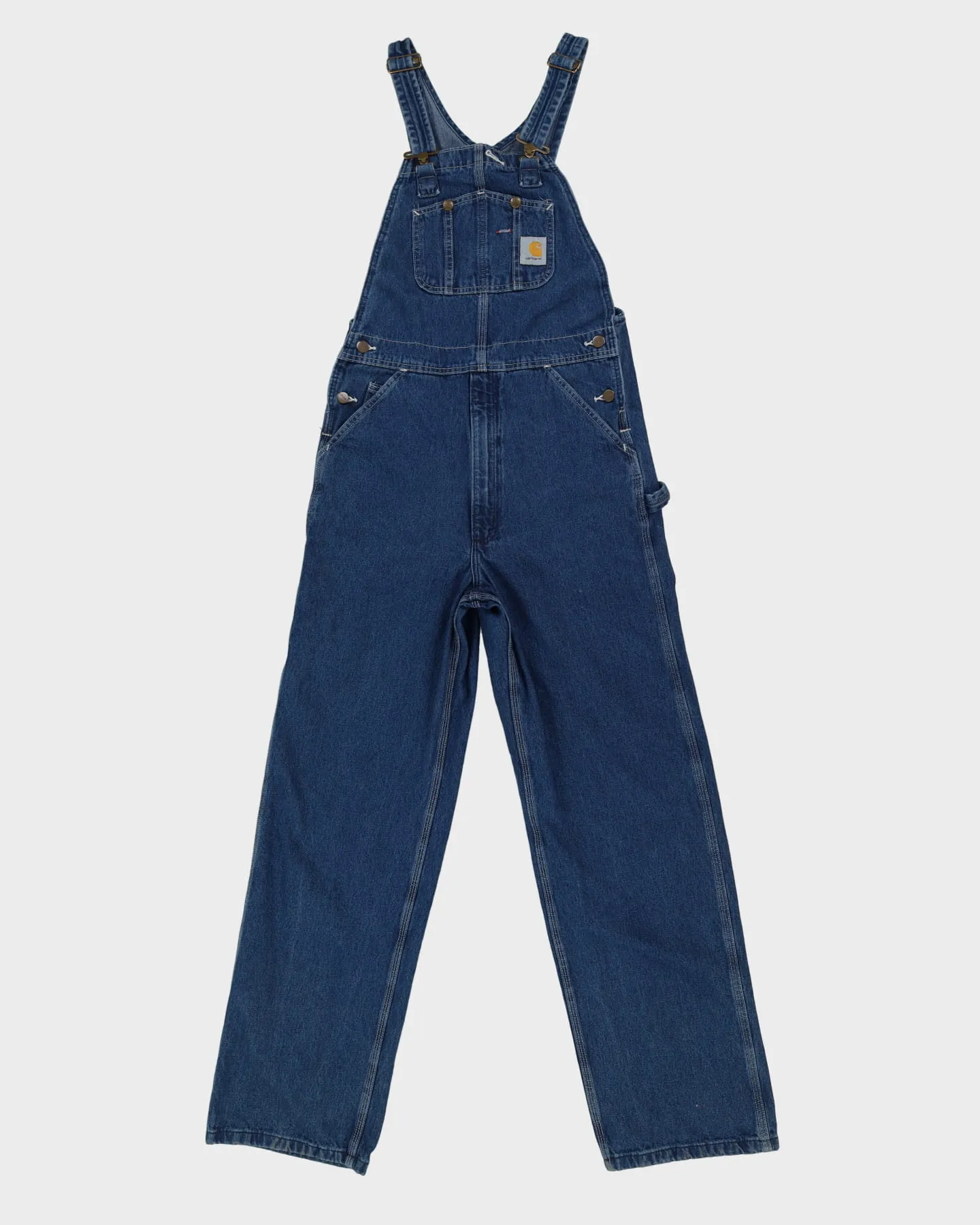 00s Carhartt Blue Denim Dungarees - W30 L34