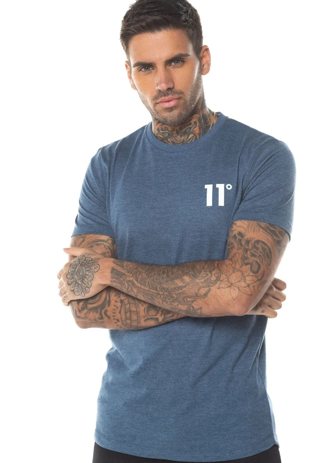 11 Degrees Core T-Shirt, Navy Marl