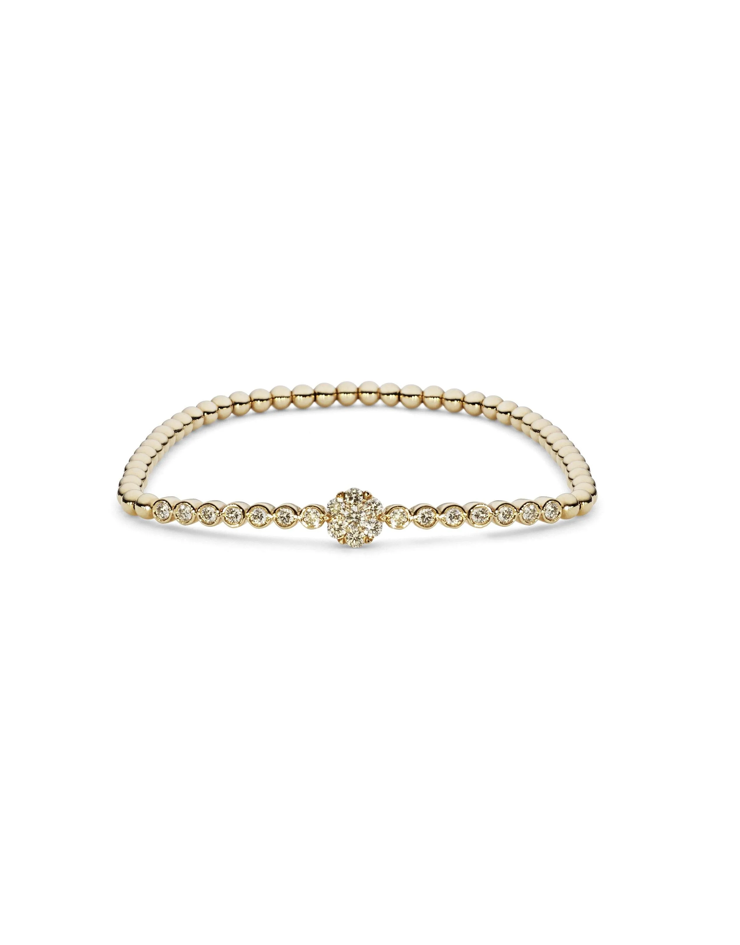 18K Rose Gold Diamond Bangle W/ 0.76ct Diamonds