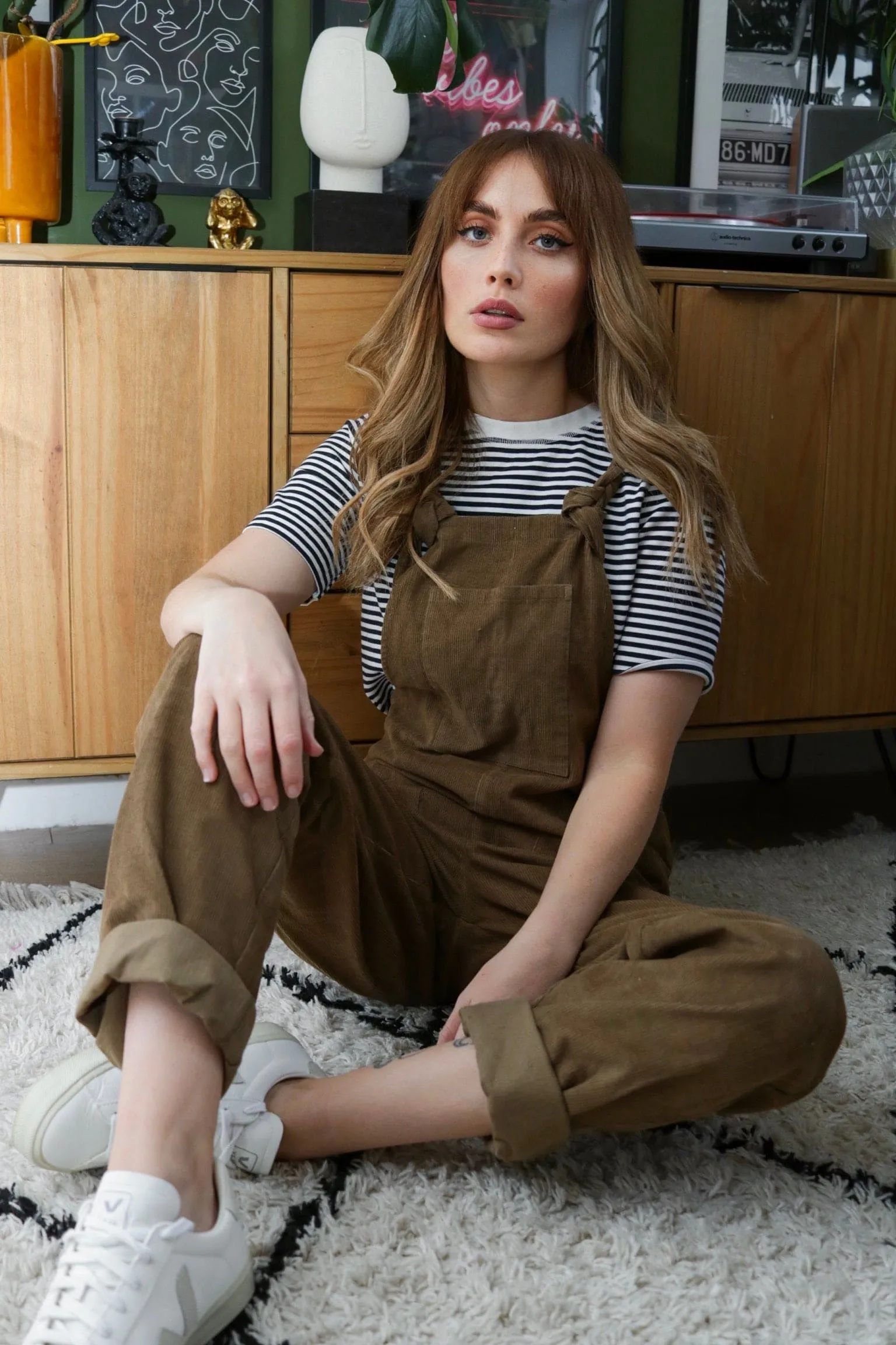 Alma Khaki Dungarees