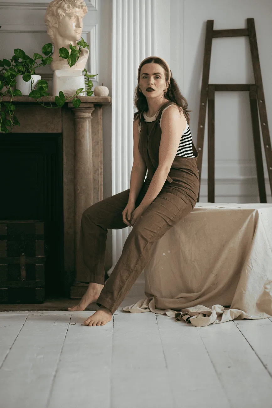 Alma Khaki Dungarees