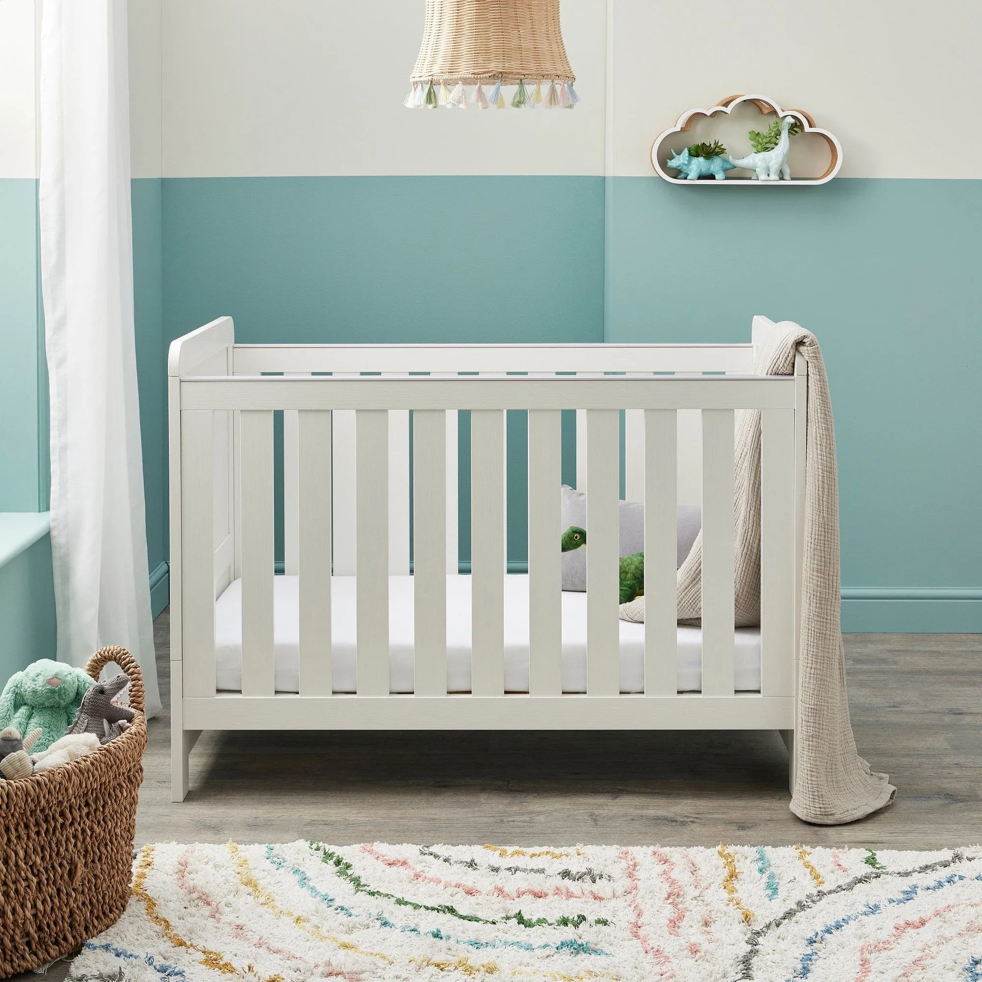 Babymore Caro Mini 2 Piece Room Set - White Wash