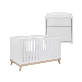 Babymore Mona 2 Piece Room Set - White