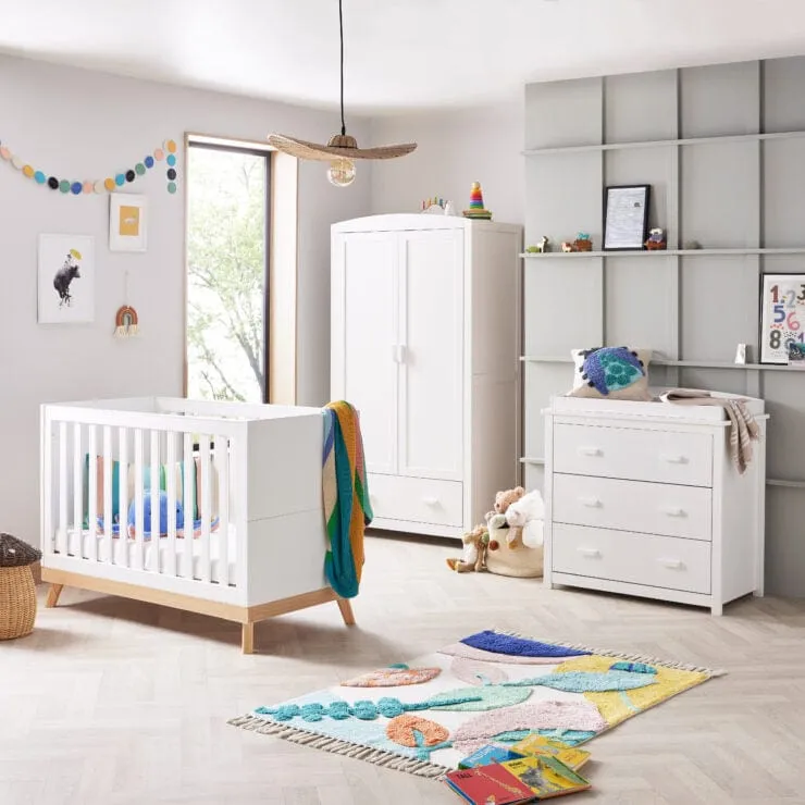 Babymore Mona Mini 3 Piece Room Set - White