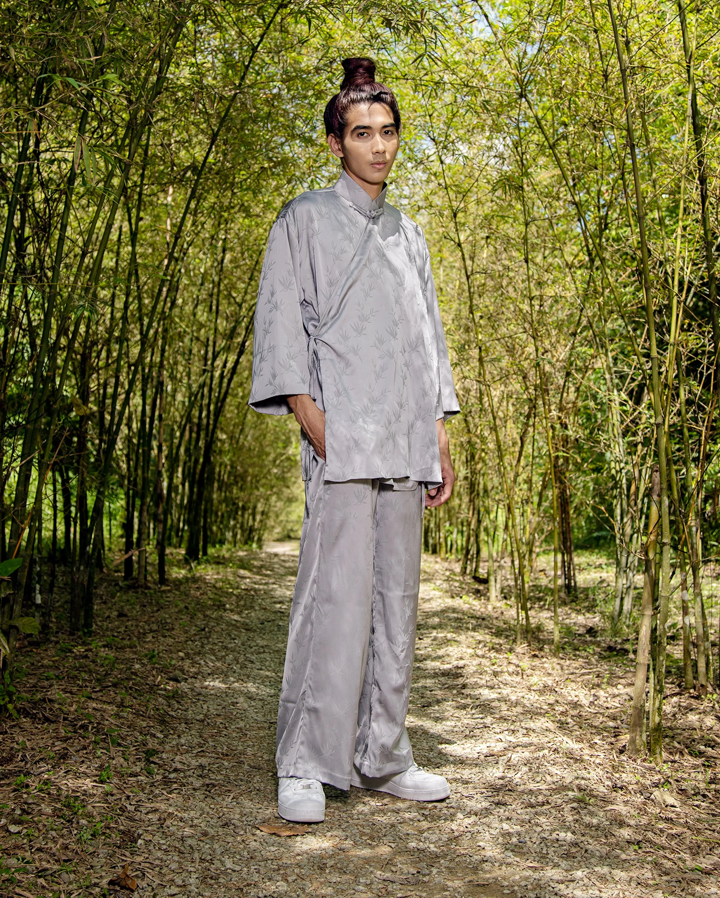 Baju Silang Cina (Grey Bamboo)