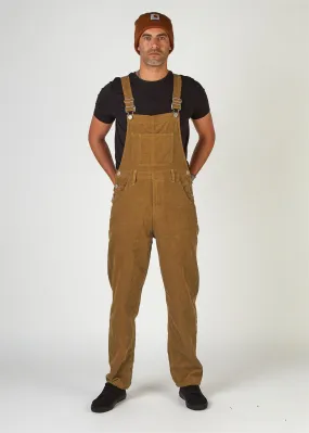 BERTIE Relaxed Fit Cord Dungarees - Tan