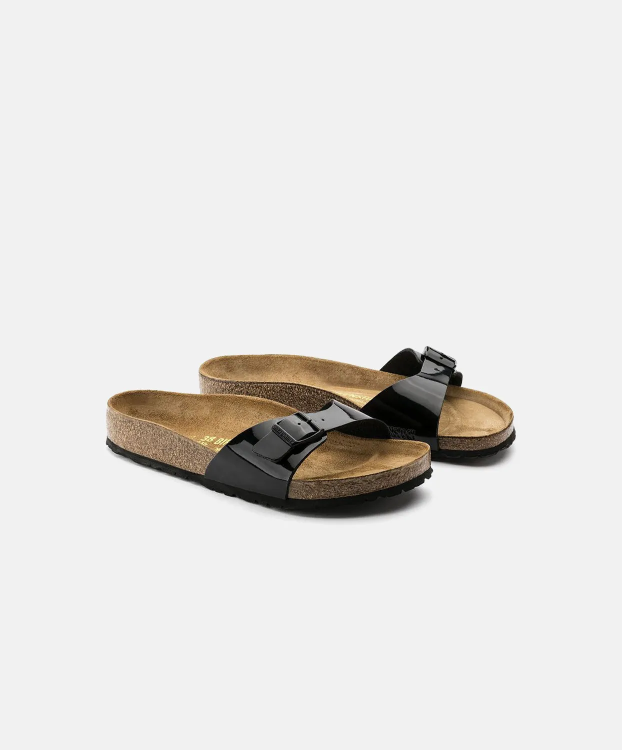 Birkenstock Madrid Birko-Flor Black Patent Sandals