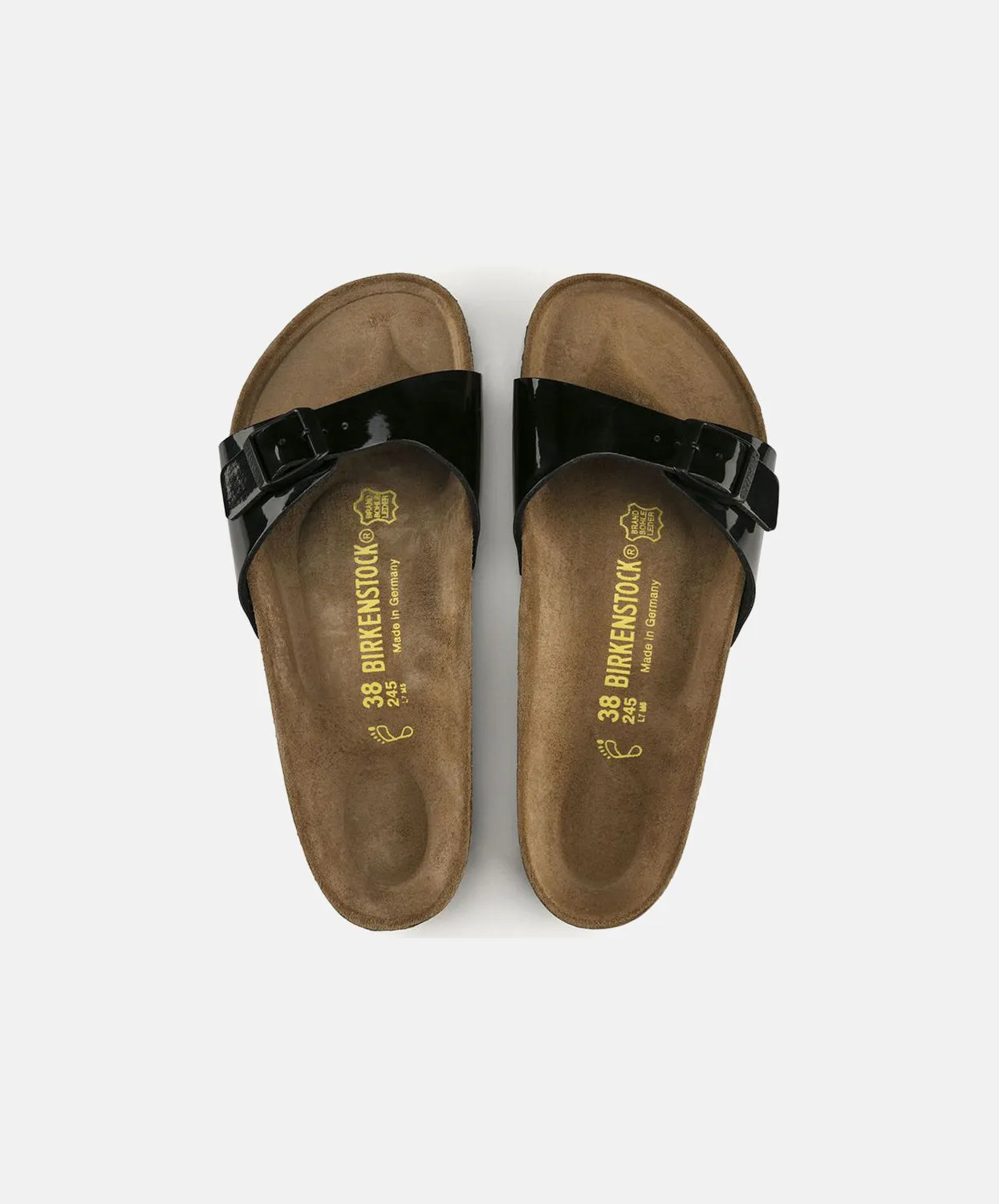 Birkenstock Madrid Birko-Flor Black Patent Sandals