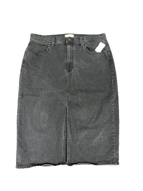 Black Denim Skirt Midi Universal Thread, Size 14