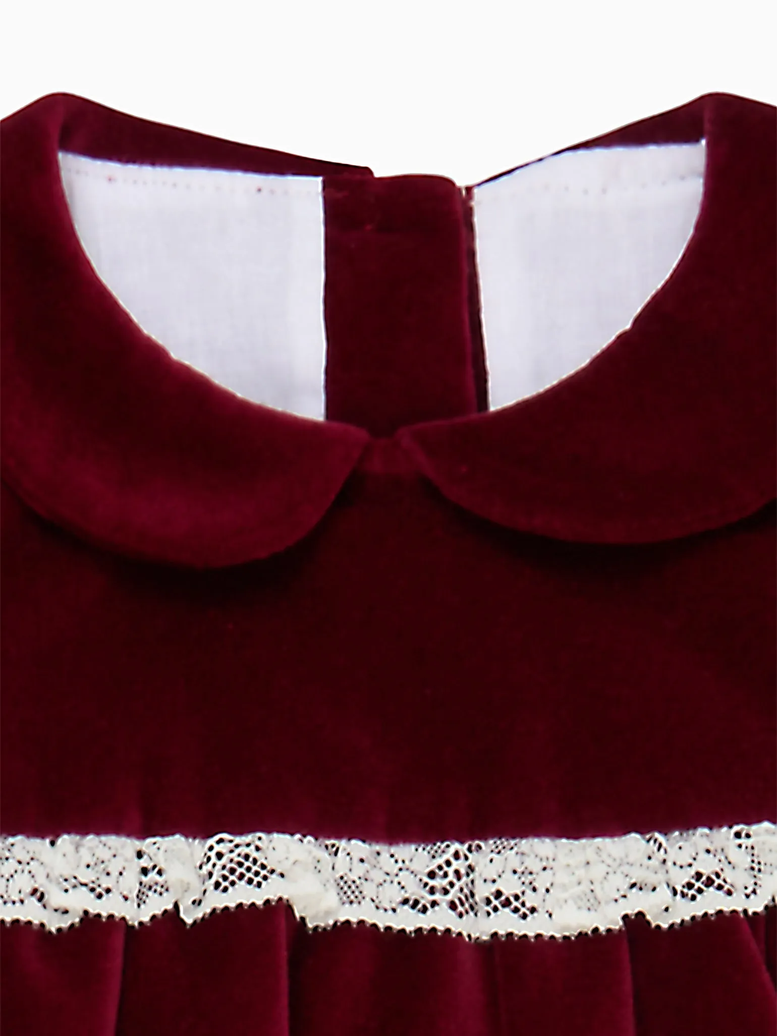 Luxurious Burgundy Azura Velvet Baby Girl Romper - Soft, Stylish, and Cozy Infant Outfit