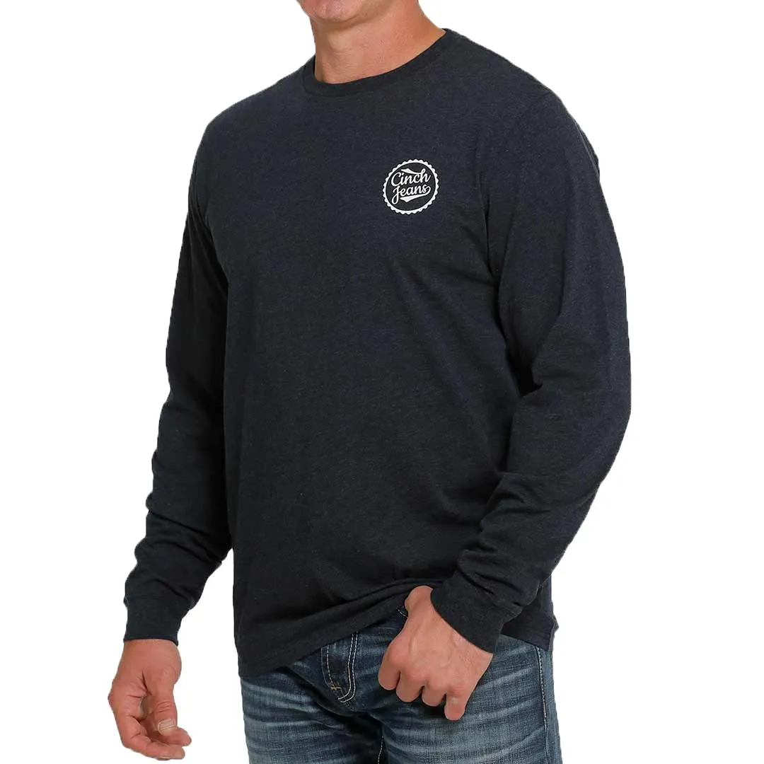 Cinch Men's Bottlecap Logo Long Sleeve Graphic T-Shirt