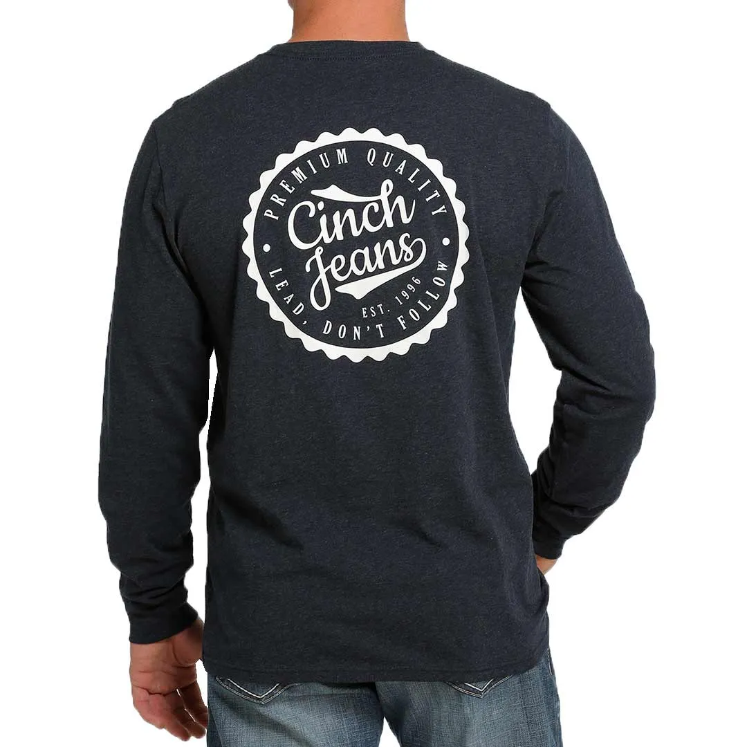 Cinch Men's Bottlecap Logo Long Sleeve Graphic T-Shirt