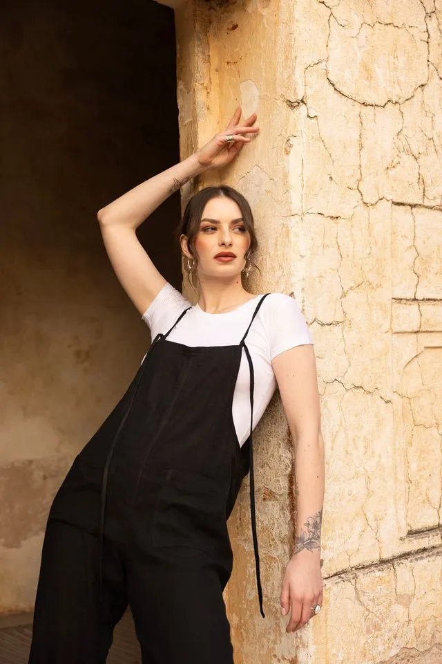 Cosmo Dungarees  - Black