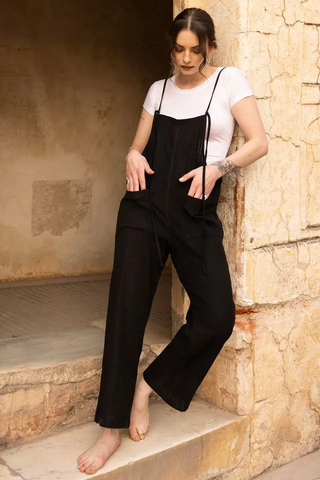 Cosmo Dungarees  - Black