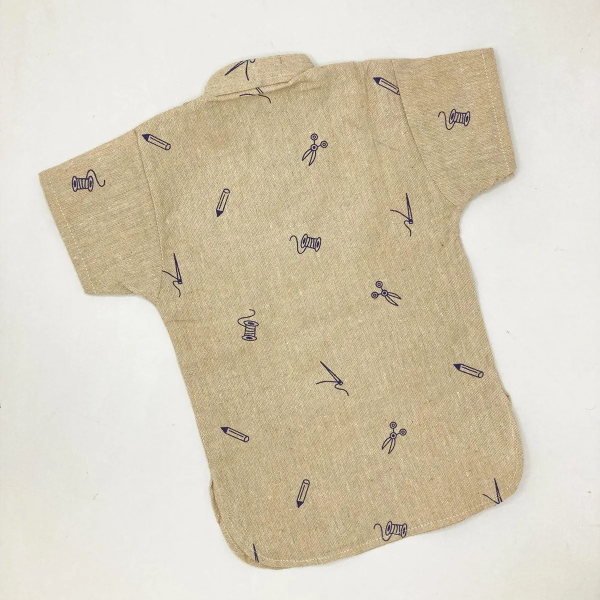 Cotton Half Sleeve Shirts for Baby Boy - Tan