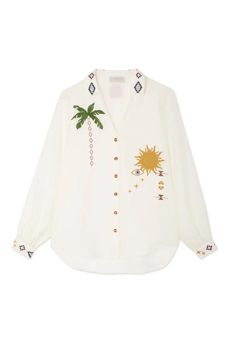 Cream Sunshine Palm Miley Shirt