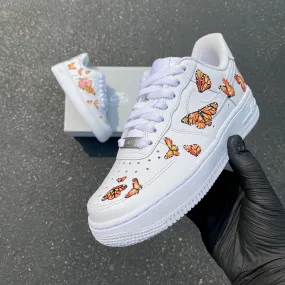 Custom Hand Painted Monarch Butterfly Nike Air Force 1 Low