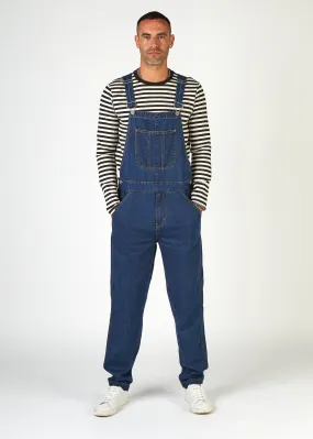 DAVE Mens Loose Fit Dungarees - Indigo