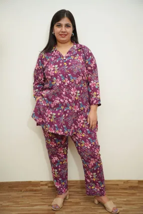 Dusty Purple Floral Co-ord Set