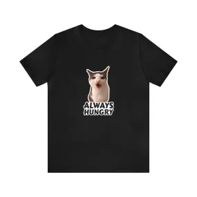 Eating Cat Meme Unisex Jersey Short Sleeve Tee