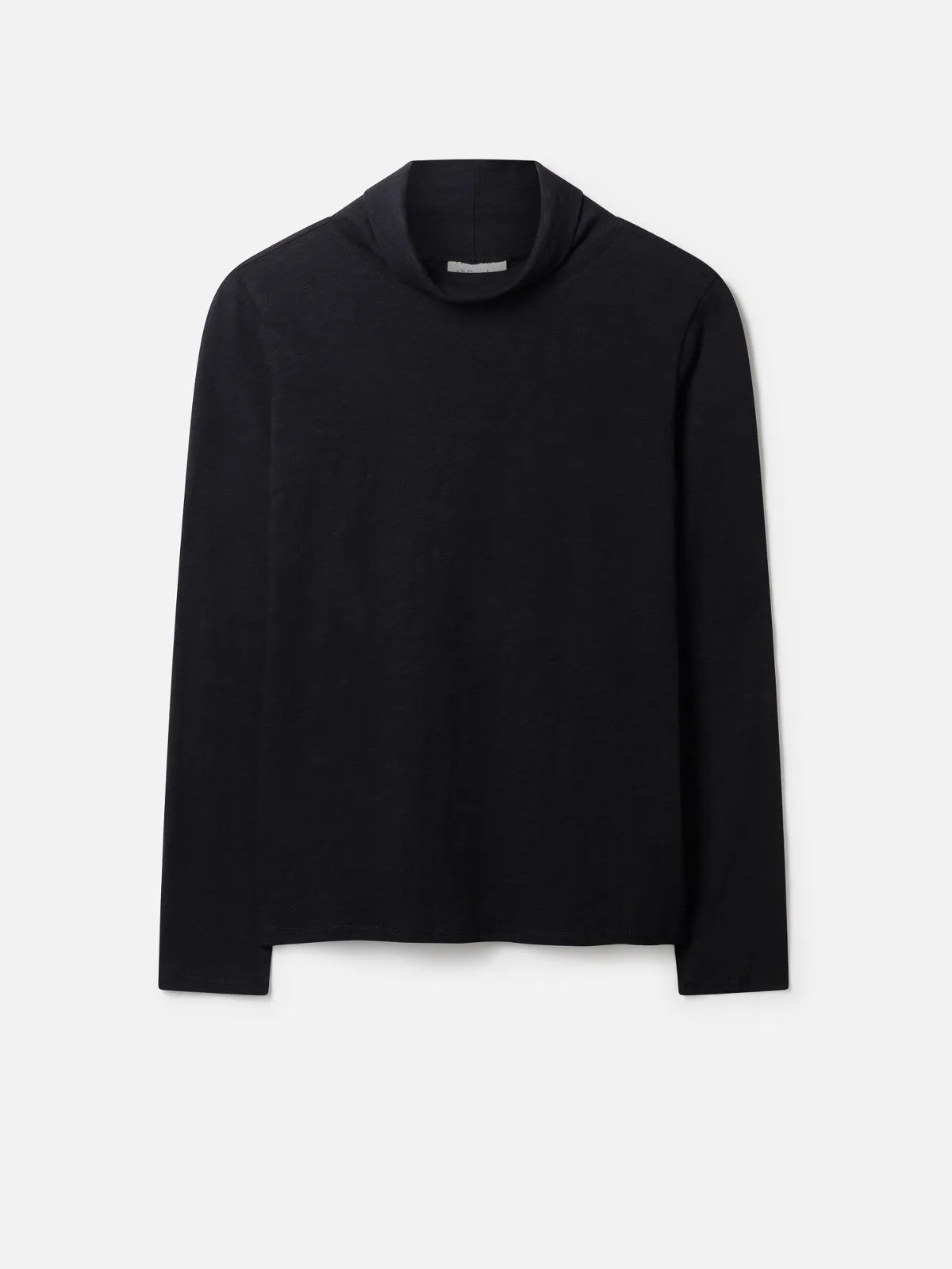 Fairtrade Organic Cotton Polo Neck Top - Black