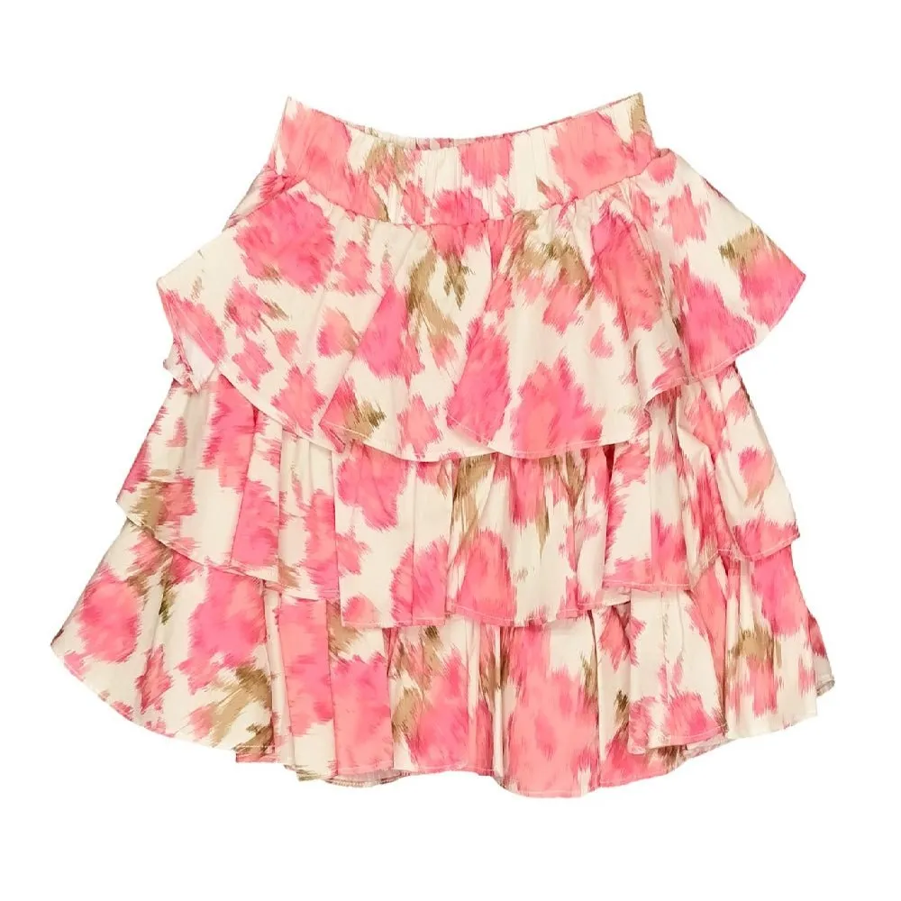 Floral Print Top Skirt Set