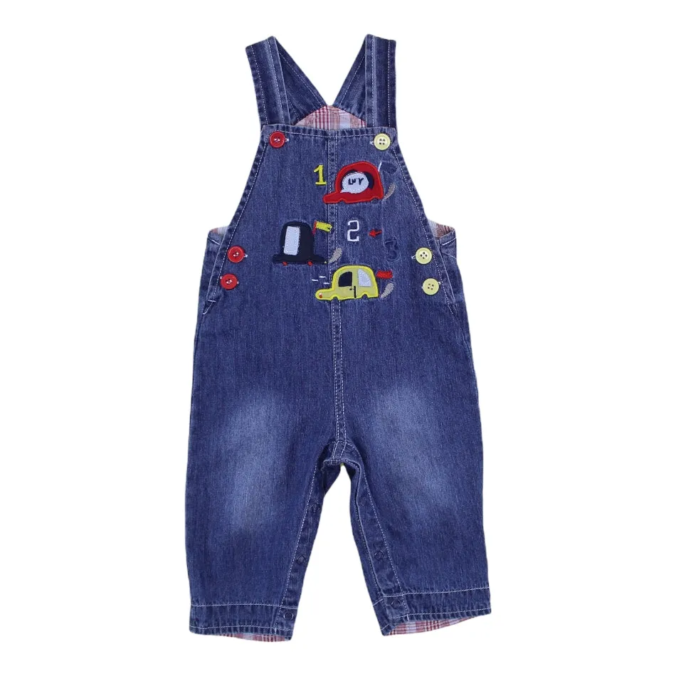 Full Length Chambray Dungarees - Cars 123