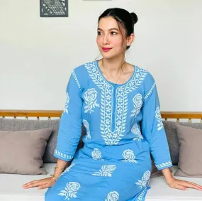 Gauhar Styled Chikankari Kurti Set