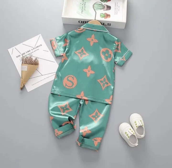 GIRLS SLEEP SILKY PAJAMA SLEEP WEAR