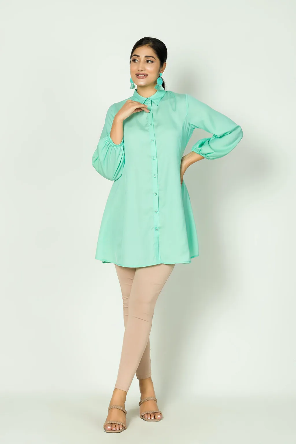 JEZZA Mint Colour Women's Modest Top 40991