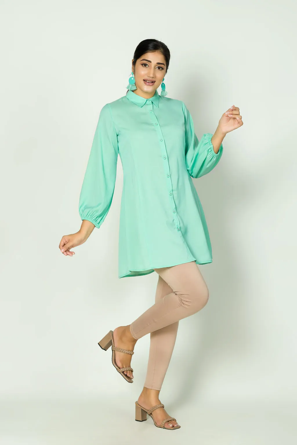 JEZZA Mint Colour Women's Modest Top 40991