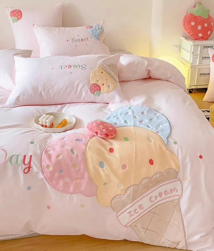 Kawaii Ice Cream Bedding Set PN6618