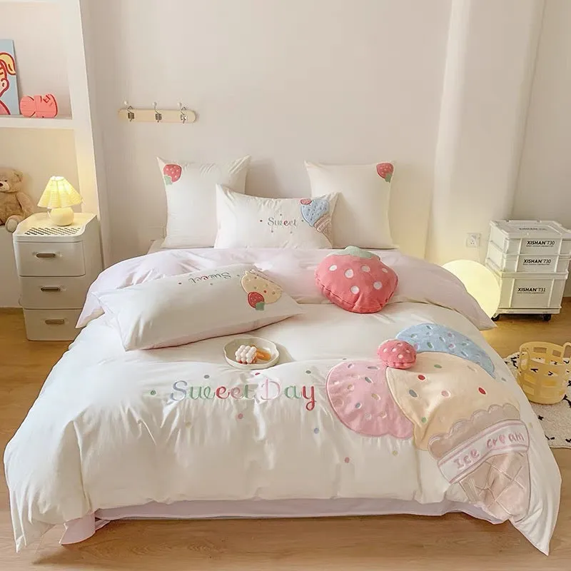 Kawaii Ice Cream Bedding Set PN6618