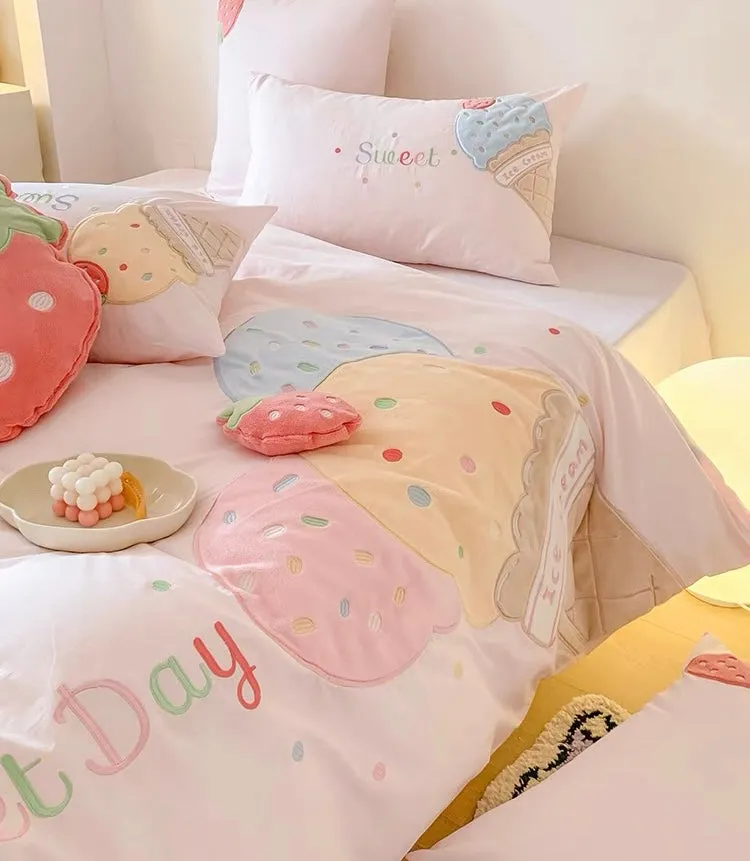 Kawaii Ice Cream Bedding Set PN6618