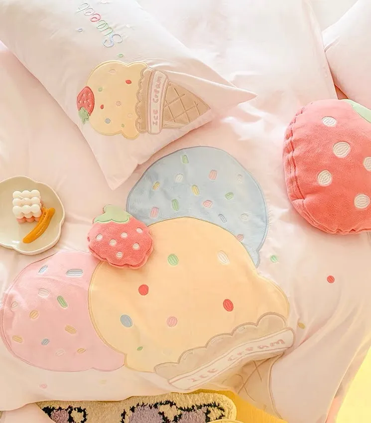 Kawaii Ice Cream Bedding Set PN6618