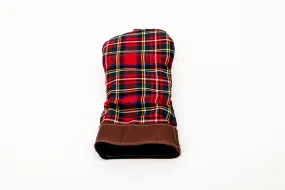 Leather and Wool Tartan Head Cover