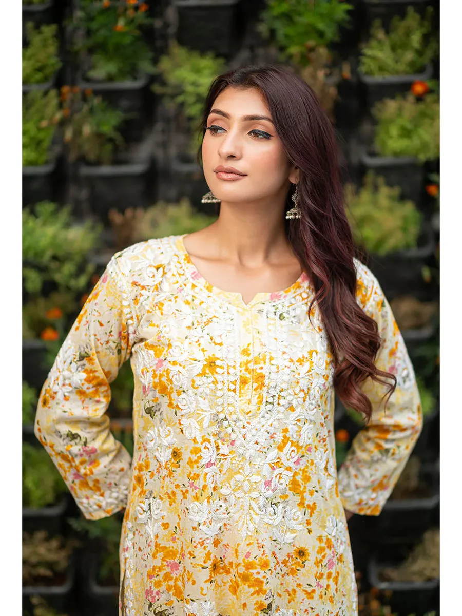 Maira Floral Chikankari Mulmul Co-ord Sets