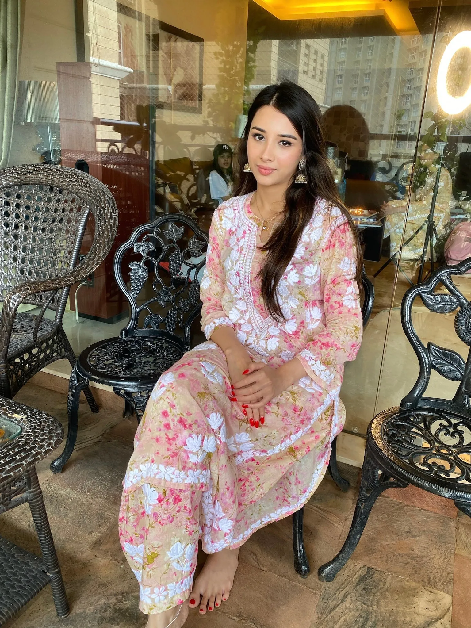 Maira Floral Chikankari Mulmul Co-ord Sets