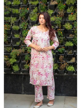 Maira Floral Chikankari Mulmul Co-ord Sets