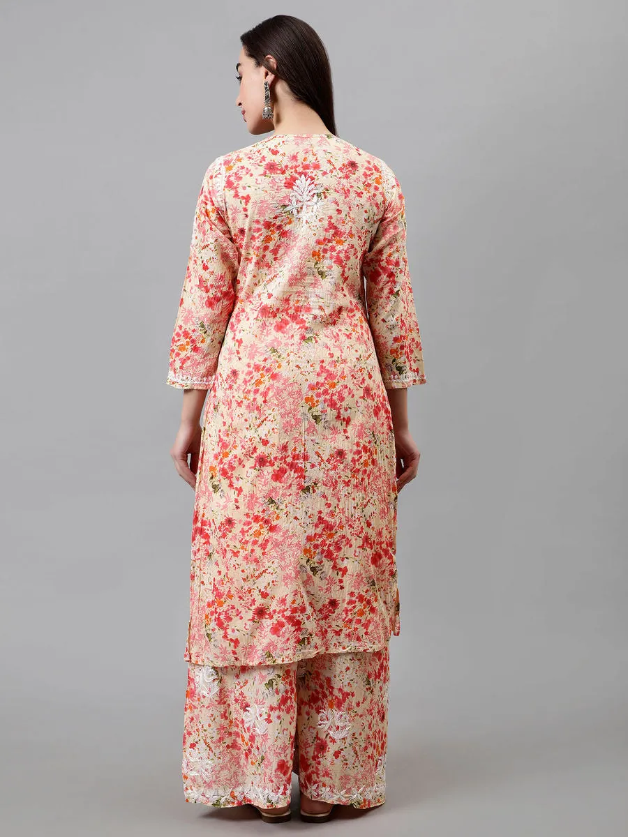 Maira Floral Chikankari Mulmul Co-ord Sets