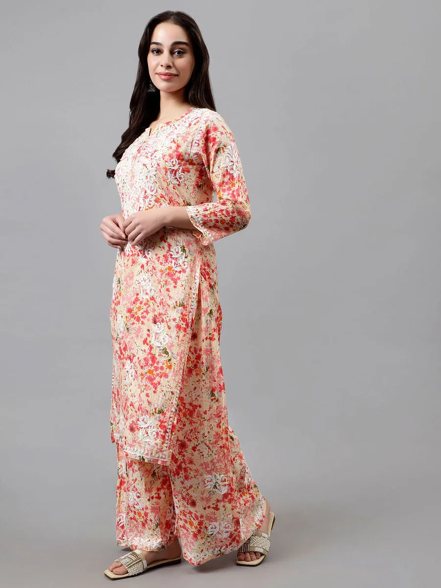 Maira Floral Chikankari Mulmul Co-ord Sets