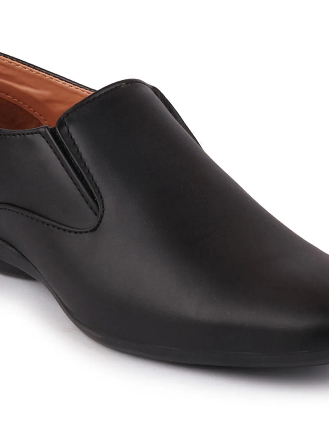 Men Black Formal Slip-On Shoes