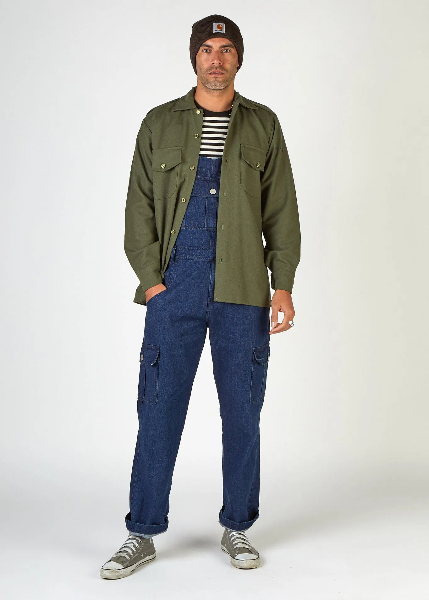 Men's Cargo Pocket Dungarees - Indigo