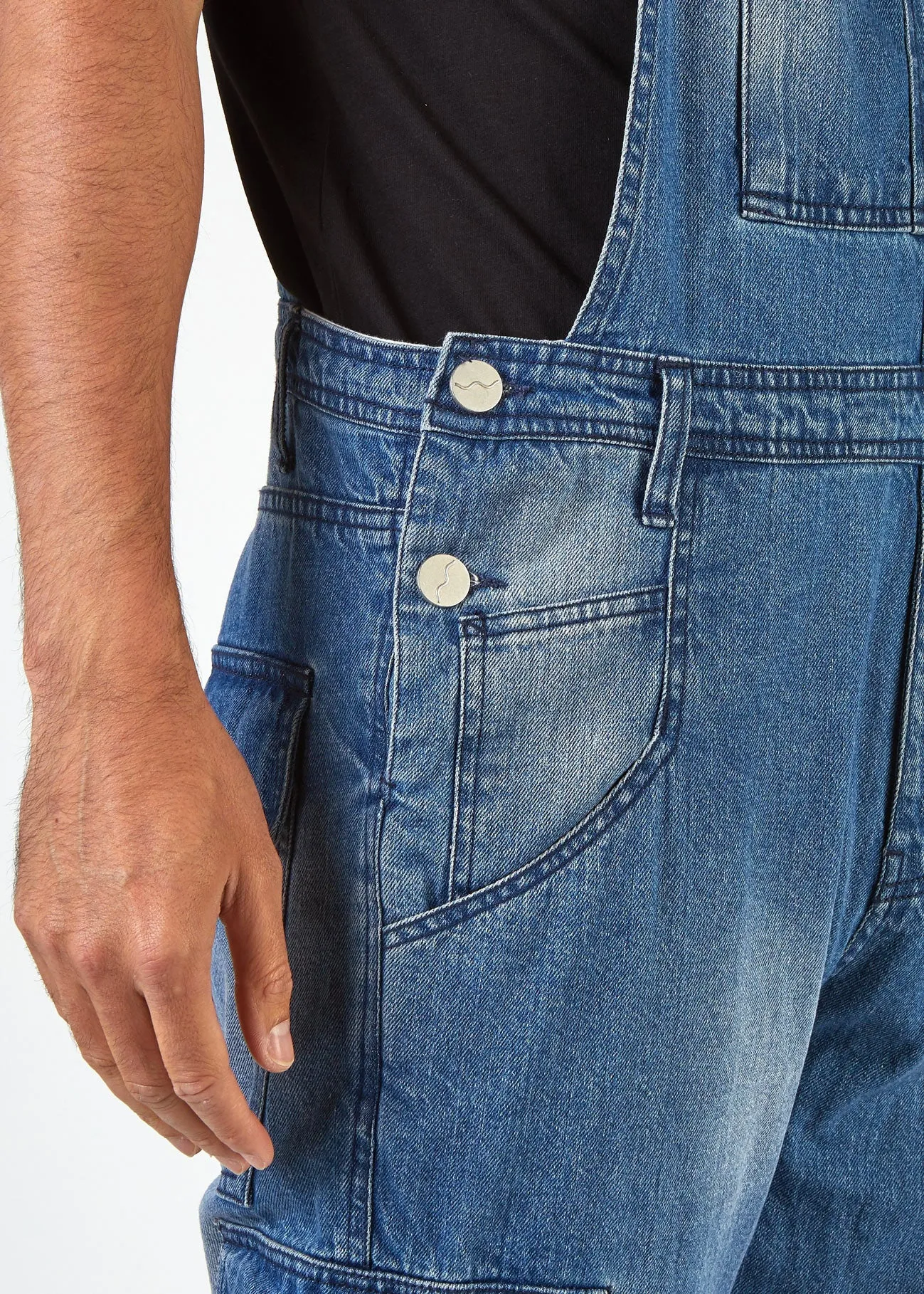 Men's Cargo Pocket Dungarees - Stonewash