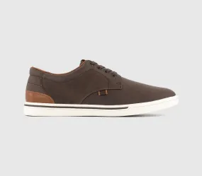 Mens Office Casey Perforated Lace Up Shoes Brown