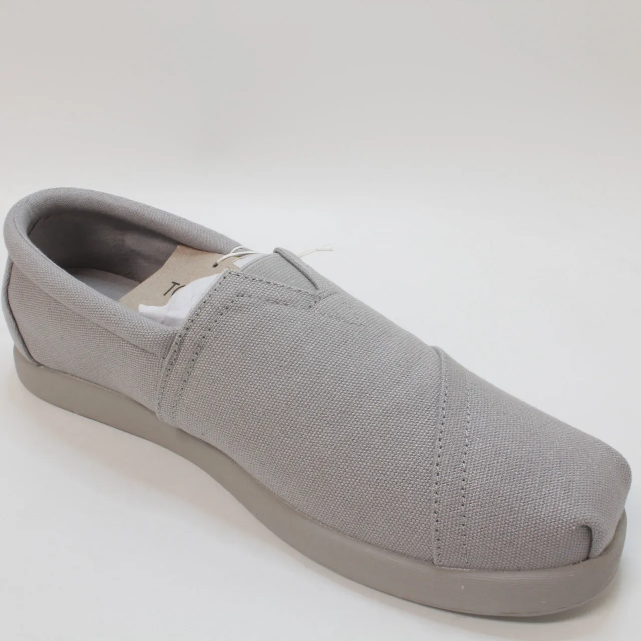 Mens Toms Alpargata Forward Drizzle Grey Recycled Cotton Canvas Uk Size 7