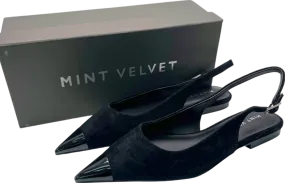 Mint Velvet Black Pointed Slingback Flats UK Size 6