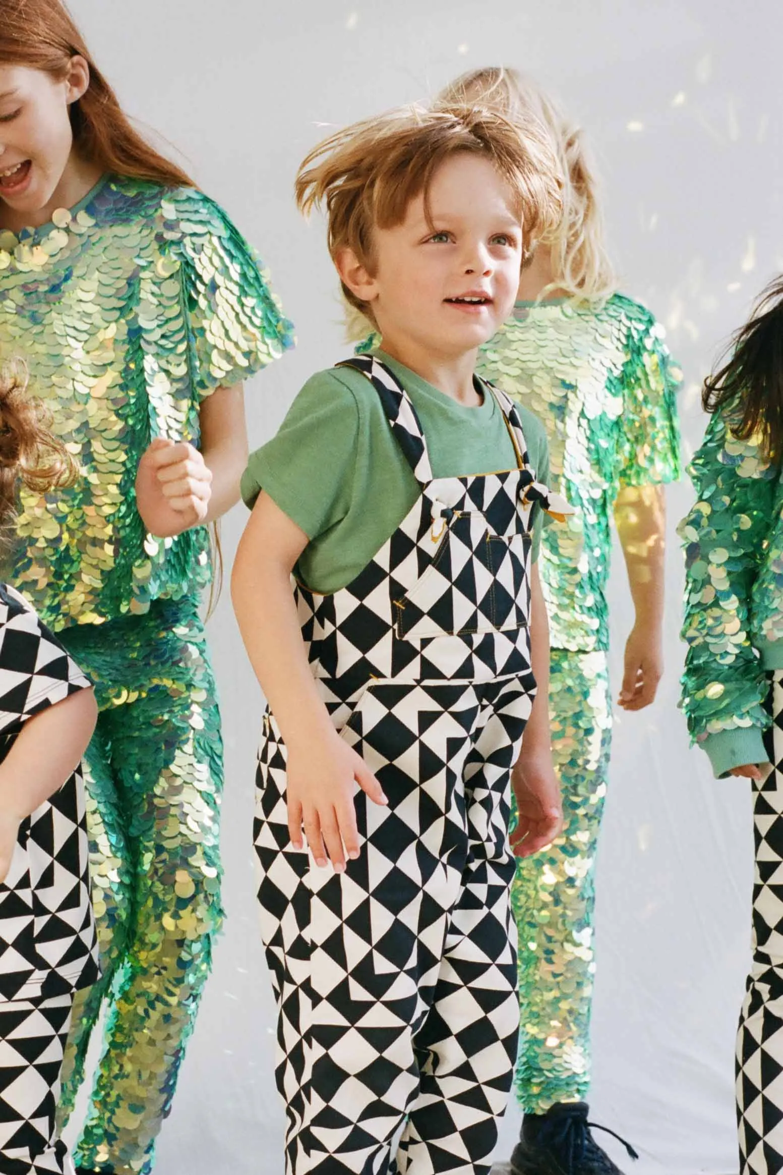 OTTO CHILDREN'S DUNGAREES - TRI PRINT